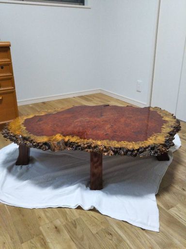 天然木一枚板座卓テーブル