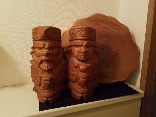 木彫りのニポポ像！値下げしました。