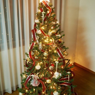 クリスマスツリー、アメリカン アンティークの飾り50点以上、電飾...