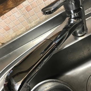 キッチン水栓シングルレバー、シャワー式