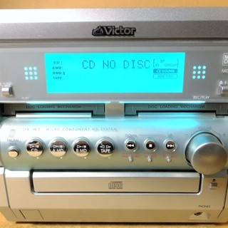☆ビクター Victor CA-UXW5 UX-W5 マイクロコンポーネントMDシステム CD・2MD・カセットミニコンポ◆オールインワン・マイクロコンポ - 横浜市