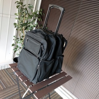 【中古】キャンバス地 スーツケース キャリーケース 旅行鞄 2個...