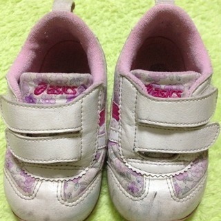 asicsアシックス☆花柄スニーカー13.5