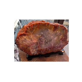 木化石 鑑賞石 原石 石の置物 台座付き W40 D10 H32．5