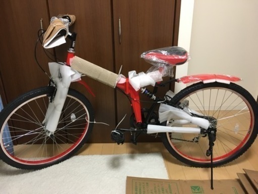 未使用品！新品！折りたたみ自転車 26インチ 6速変速ギア