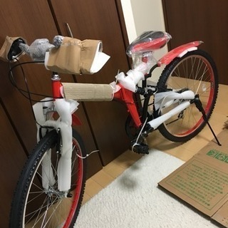 未使用品！新品！折りたたみ自転車 26インチ 6速変速ギア