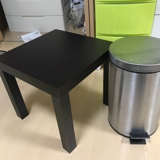 IKEAミニテーブル&ゴミ箱