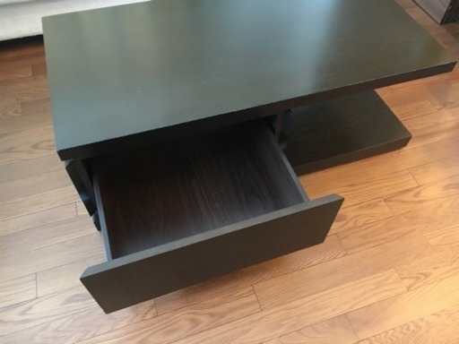 IDC大塚家具 センターテーブル 良品！IDC 大塚家具 ガラス天板×木製