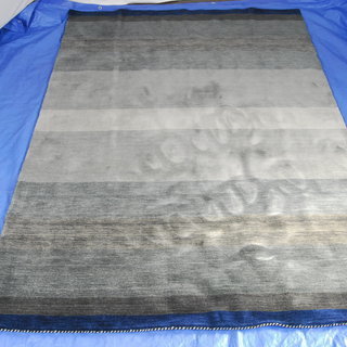 ハグみじゅうたん グラデーショングレーブルー ウール 170X240cm 6163