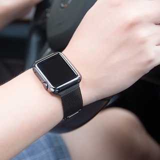 値下げ❗️Applewatch バンド ミラネーゼループ スペースブラック 38mm
