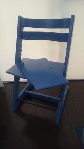 【交渉中】STOKKE トリップトラップ　ブルー　子供椅子
