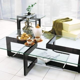 FLYMe ガラスリビングテーブル ※直接引取限定 フライミー