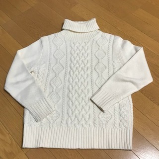 新品‼️GU ニット セーター メンズ 白 サイズS ジーユー