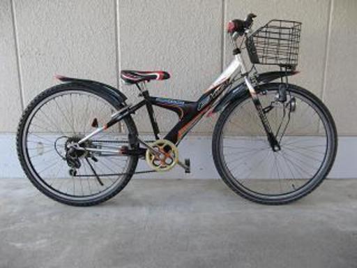 〔中古〕子供用マウンテンバイク（２４インチ・外装６段・ブリヂストン製）