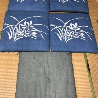 新品未使用】高級綿入り座布団5枚組森英恵55センチ