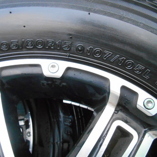 PIAAホイール付きタイヤ4本セット 195/80R 15　ブリジストンEcopia ハイエース200系にも　ナット付き