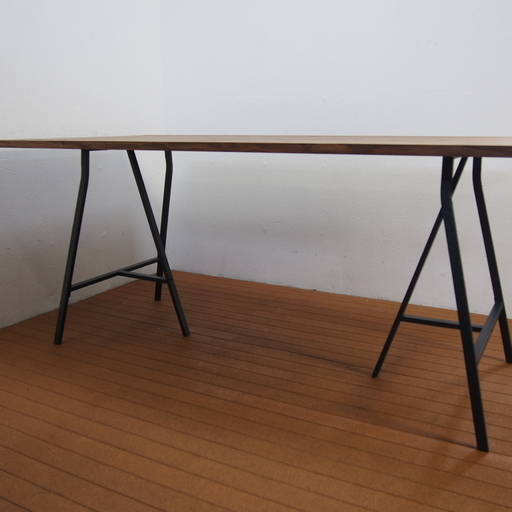 【未使用品】ダイニングテーブル 4～6人用 幅170cm ファミリー向け 木目調 (KA41)