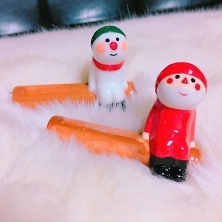 サンタさん 雪だるま 置物 箸置 新品未使用