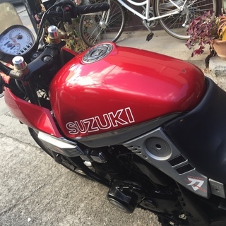 交渉可 自賠付 カタナGSX250S 刀 赤/銀 ヨシムラサイクロン カスタム エンジン・フレーム再塗装 ハリケーンセパハン アップハン KATANA