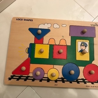 木製ピックアップパズル(電車、バス)