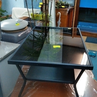 ２段式　ガラスミニテーブル