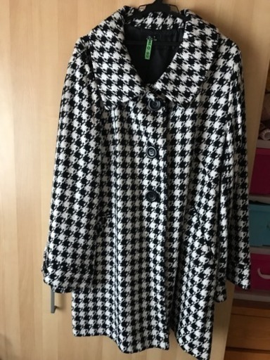 千鳥柄コート  4L   美品