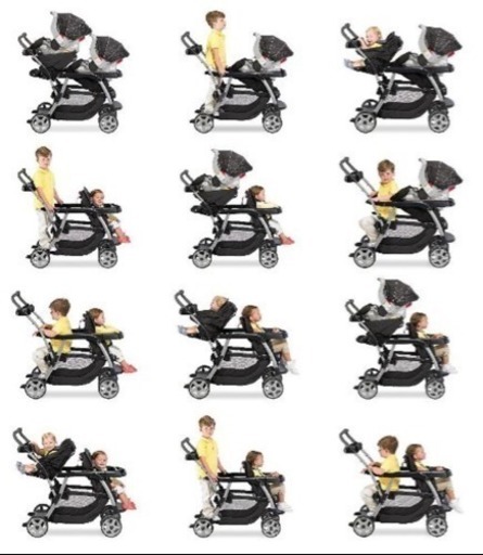 （お話中）GRACO グレコ 縦型二人乗りベビーカー