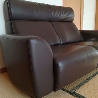 かねたや　ブラウン・グレー 2人掛けソファ かねたやブラウン・グレー 2人掛けソファ