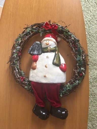 可愛いサンタクロース リース飾り Snow 行橋の年中行事用品 クリスマス の中古あげます 譲ります ジモティーで不用品の処分
