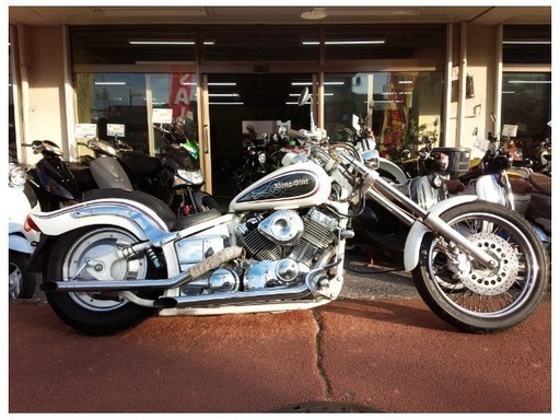 NO.1734  ドラッグスター400 (DRAGSTAR) ロングフォーク トリプルツリー スラッシュカットマフラー 他 ☆彡