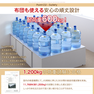 新品＃123608-123610 分類:収納ベッドセット 1年保証付きフレーム＆3年保証付き薄型スタンダードボンネルコイルマットレスセット