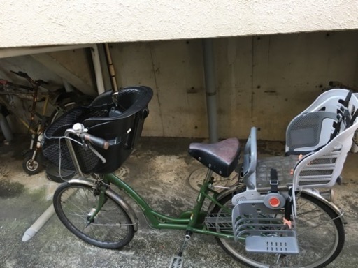 三人乗り自転車 緑