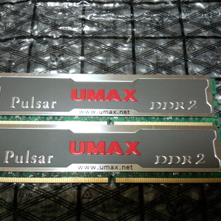 UMAX DDR2 2GBx2枚 4GB 中古 動作確認済
