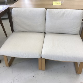 取りに来て頂ける方限定！人気の無印良品、2人掛けソファの