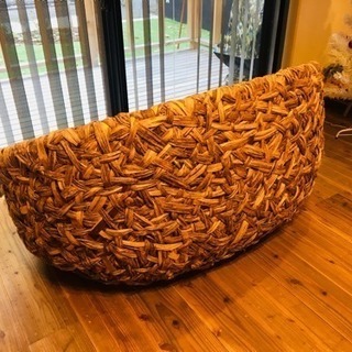 【ハワイアン&アジアン】【美品】バナナリーフ　1人掛けソファ ハワイアン&アジアン】【美品】バナナリーフ1人掛けソファ