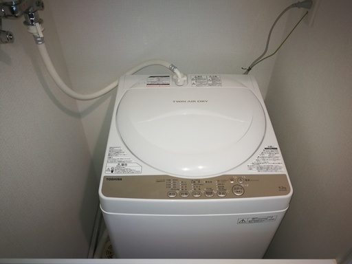 【2016年製】東芝製洗濯機　AW-4S3(W) 4.2kg 風乾燥　毛布対応