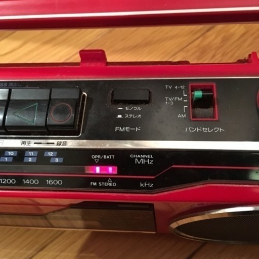 SANYO★ラジカセ MR－U4SA 赤 レトロ 昭和 サンヨー オシャンティー