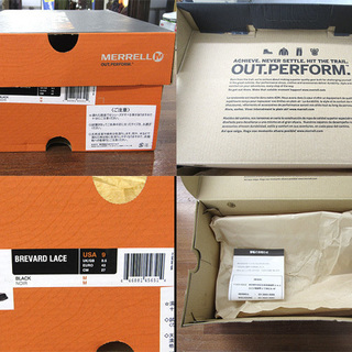 保管品 MERRELL/メレル BREVARD LACE ウォ―キングシューズ J49515 US9 27.0cm メンズ ブラック ブレヴァード レース