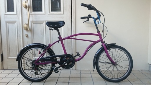 点検・整備済み 防犯登録600円付き ★ビーチ 6段変速 20インチ中古自転車★