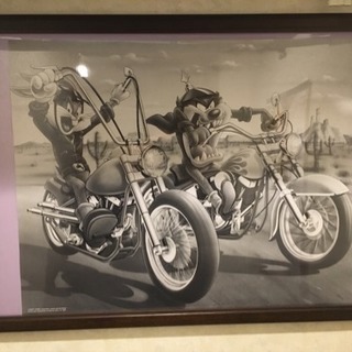 木枠額縁 LOONEY TUNES バイク絵付 ルーニーチューン...