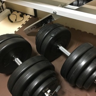 筋トレセット‼︎「ベンチプレス（リクライニング）」と「ダンベル30kg