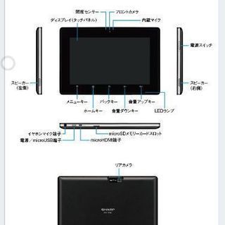 SHARP - シャープ RW-T107 Tablet RW-T107 タブレット端末 RW-T107 SHARP | インバースネット株式会社