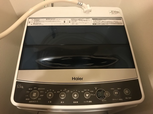 【Haier】2017年3月購入　5.5Kg 全自動洗濯機 JW-C55A