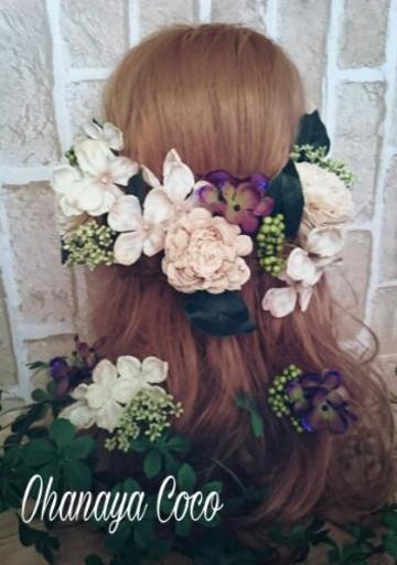 森の妖精 紫陽花の髪飾り23点Set No165