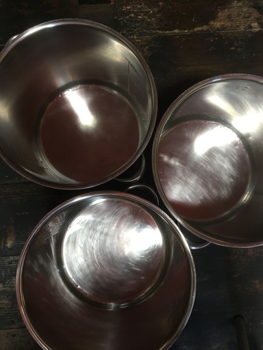 リサイクル品 うどんてぼ リング付 51cmアルミ鍋 N-062