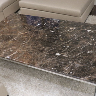 期間限定特価！！  高級 天然大理石天面 センターテーブル　W1500×D900×H360ｍｍ　展示品 （17103