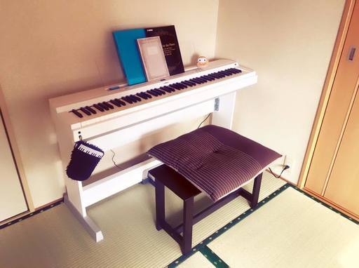 １２月２０日まで！YAMAHA電子ピアノ ヤマハP-255ホワイト キーボード＋スタンド＋ペダルユニットセット＋防音マット
