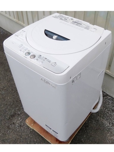 シャープ《Agイオンコート全自動洗濯機》ES-FG45L-H　4.5kg　12年製
