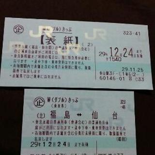 Wきっぷ(仙台～福島)(在来線)(片道分)W切符