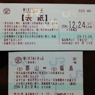 Wきっぷ(郡山～福島)(在来線)(片道分)W切符